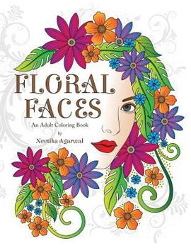Paperback Floral Faces: An Adult Coloring Book