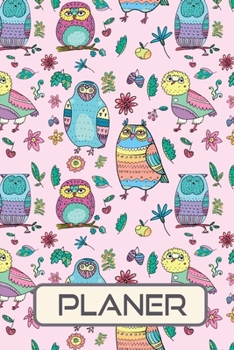 Planer: Uhu Freier Terminplaner S��e Vintage Eulen F�r Schule & Beruf Meine Termine 52 Wochen (12 Monate) Sch�ler & Lehrer Jahresplaner Kalender Ohne Datum Sch�lerkalender Tagesplaner Lehrerkalender F