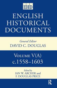 Hardcover English Historical Documents 1558-1603 Book