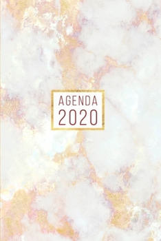 Agenda: Diaria de 12 Meses | Vista Semanal y Mensual | Calendario Planificador Organizador | Formato A5 | Mármol Rosa y Dorado (Enero a Diciembre 2020) (Spanish Edition)