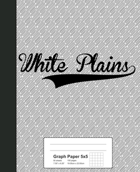 Paperback Graph Paper 5x5: WHITE PLAINS Notebook Book