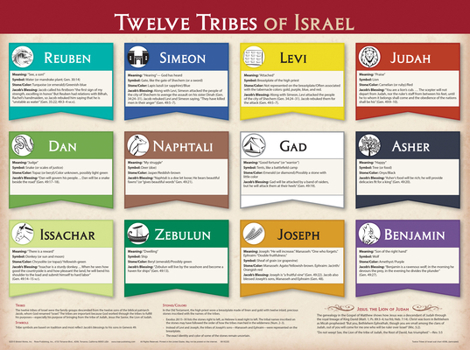 Wall Chart Twelve Tribes of Israel Wall Chart Book