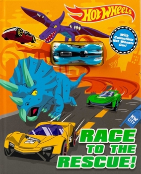 Hardcover Hot Wheels: Race to the Rescue!: Storybook with Collectible Car Book