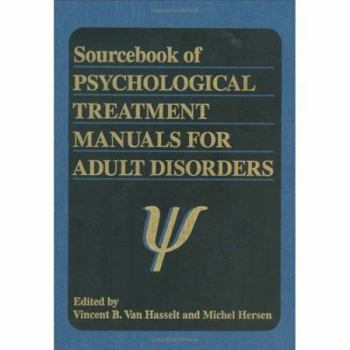 Hardcover Sourcebook of Psychological Treatment Manuals for Adult Disorders Book