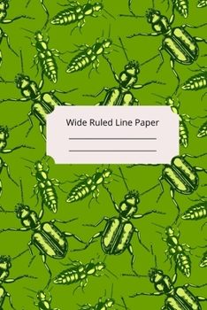 Scary Animals Theme Wide Ruled Line Paper