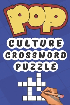 Paperback Pop Culture Crossword Puzzle: Crossword Journal | Test Your TV IQ Movies, Music, Sports, & More Book