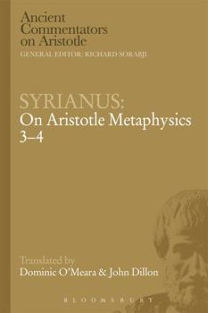 Hardcover Syrianus: On Aristotle Metaphysics 3-4 Book
