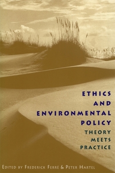 Paperback Ethics and Environmental Policy Book