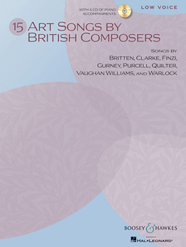 Paperback 15 Art Songs by British Composers: Low Voice, Book/Online Audio [With CD (Audio)] Book