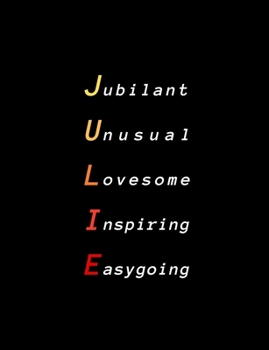 Paperback Julie: Inspiring composition notebook gift for girl, daughter or woman - Name personalized present - Elegant wide ruled paper Book