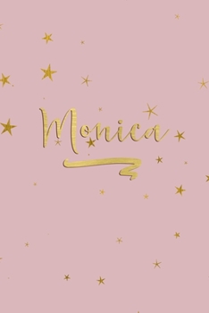 Paperback Monica: Personalized Journal to Write In - Rose Gold Line Journal Book