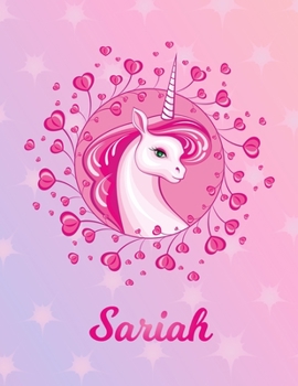Sariah: Unicorn Large Blank Primary Handwriting Learn to Write Practice Paper for  Girls | Pink Purple Magical Horse Personalized Letter S Initial ... Learning | Use Imagination to Create Tales