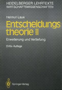 Paperback Entscheidungs-Theorie II: Erweiterung Und Vertiefung [German] Book