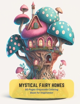 Paperback Mystical Fairy Homes: 50 Pages Grayscale Coloring Book for Inspiration Book