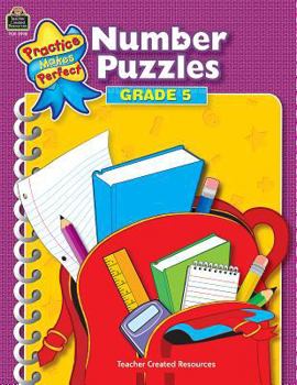 Paperback Number Puzzles Grade 5 (Practice Makes Perfect series) Book