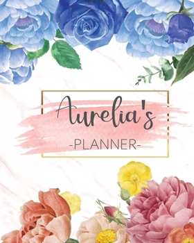 Paperback Aurelia's Planner: Monthly Planner 3 Years January - December 2020-2022 - Monthly View - Calendar Views Floral Cover - Sunday start Book
