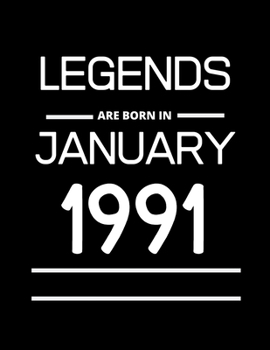 Paperback LEGENDS are born in January 1991: 2020 Daily Diary: One page per day with month tabs, one year 366 day fully line and dated journal. The Homemaker's F Book