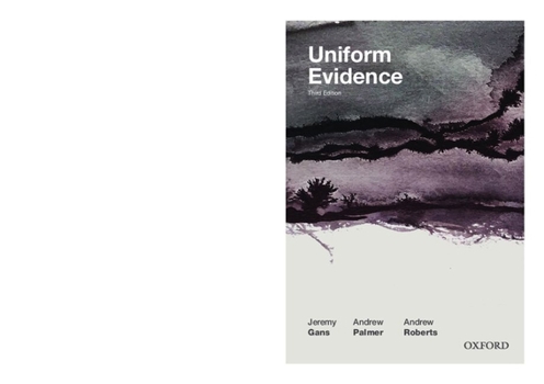 Paperback Uniform Evidence Book