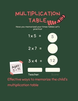 Paperback Multiplication Table: TAR > The simplest and most beautiful methods for teaching your child > Your child mastered the multiplication table w Book