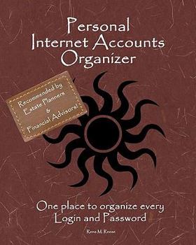 Paperback Personal Internet Accounts Organizer: One Place to Organize Every Login and Password Book