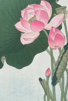 Journal: Blank Lined Journal, 6x9", 120 Pages, Pink Lotus Blossom Cover