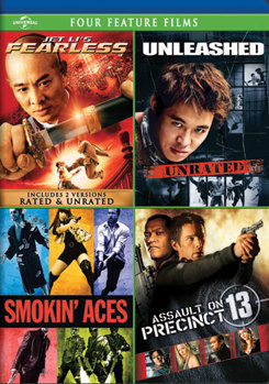 DVD Jet Li's Fearless / Unleashed / Smokin' Aces / Assault on Precinct 13 Book