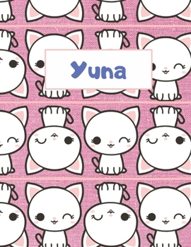 Paperback Yuna Personalized Genkouyoushi Notebook: Japanese Practice Book, Genkouyoushi Paper 8.5" x 11" 110 Pages Book