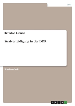 Paperback Strafverteidigung in der DDR [German] Book