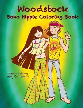 Paperback Woodstock Boho Hippie Coloring Book