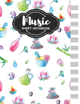 Paperback Music Sheet Notebook: Blank Staff Manuscript Paper with Unique SPA Themed Cover Design Book