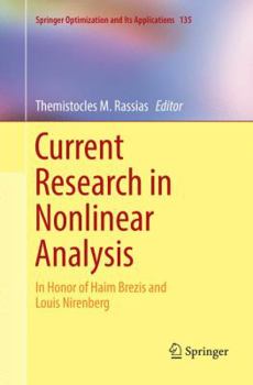 Current Research in Nonlinear Analysis: In Honor of Haim Brezis and Louis Nirenberg