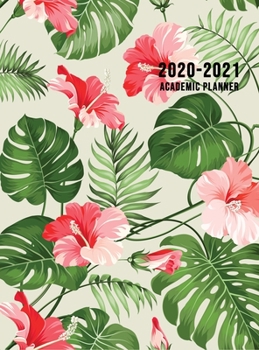 Hardcover 2020-2021 Academic Planner: Large Weekly and Monthly Planner with Inspirational Quotes and Floral Cover Volume 1 (Hardcover) Book