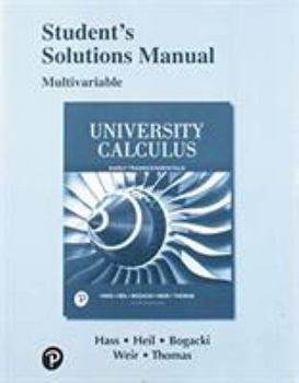 Paperback Student Solutions Manual for University Calculus: Early Transcendentals, Multivariable Book