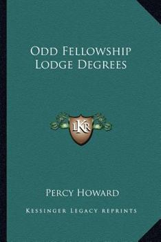 Paperback Odd Fellowship Lodge Degrees Book