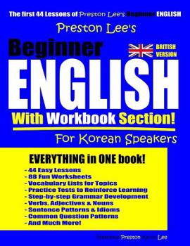 Paperback Preston Lee's Beginner English With Workbook Section For Korean Speakers (British Version) Book