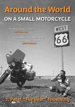 Paperback Around the world on a small motorcycle Book