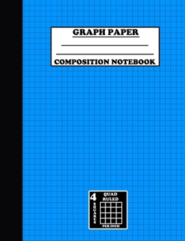 Paperback Graph Paper Composition Notebook. Quad Ruled-4 Squares Per Inch: Grid Notebook/Grid Paper Journal 8.5x11 in. Light Blue Book