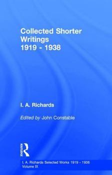 Hardcover Collected Shorter Writings V9 Book