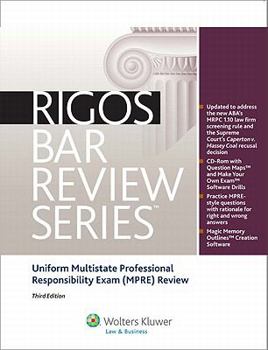 Paperback Uniform Multistate Professional Responsibility (Mpre) Exam, Third Edition Book