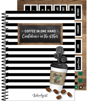 Spiral-bound Industrial Cafe Teacher Planner Book