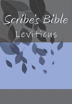 Paperback Scribe's Bible: Leviticus Book