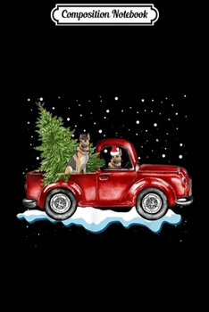 Paperback Composition Notebook: German shepherd Christmas Tree Gift For Men Women Kids Journal/Notebook Blank Lined Ruled 6x9 100 Pages Book