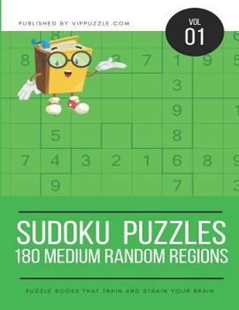 Paperback Sudoku Puzzles - 180 Medium 9x9 Random Regions Book