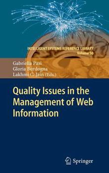 Hardcover Quality Issues in the Management of Web Information Book