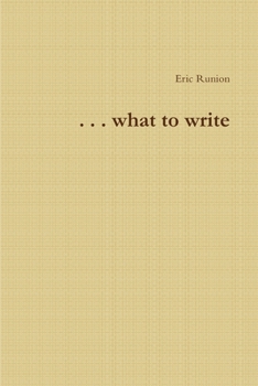 Paperback ...what to write Book