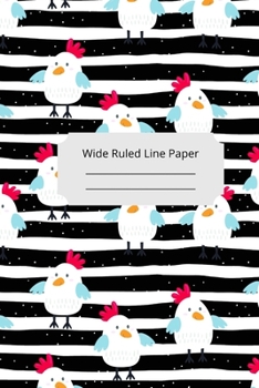 Paperback Baby Chicken Theme Wide Ruled Line Paper Book