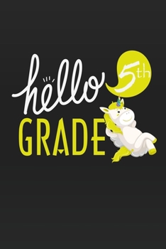 Hello 5th Grade: Unicorn School primary composition notebook for kids Wide Ruled copy book for elementary kids school supplies student teacher daily creative writing journal