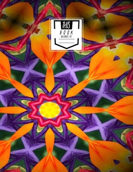 Notebook: Quilted Flower- College Ruled, Lined, Large Notebook