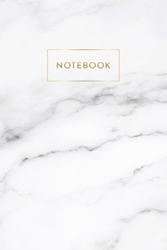 Paperback Notebook: Soft White Marble - Notizbuch in moderner Marmor Optik - ca. DIN A5 (6x9''), kariert, 108 Seiten, Wei?er Marmor mit Go Book