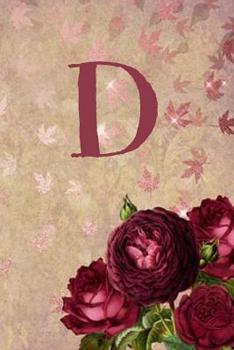 D: Initial roses floral line notebook jotter
